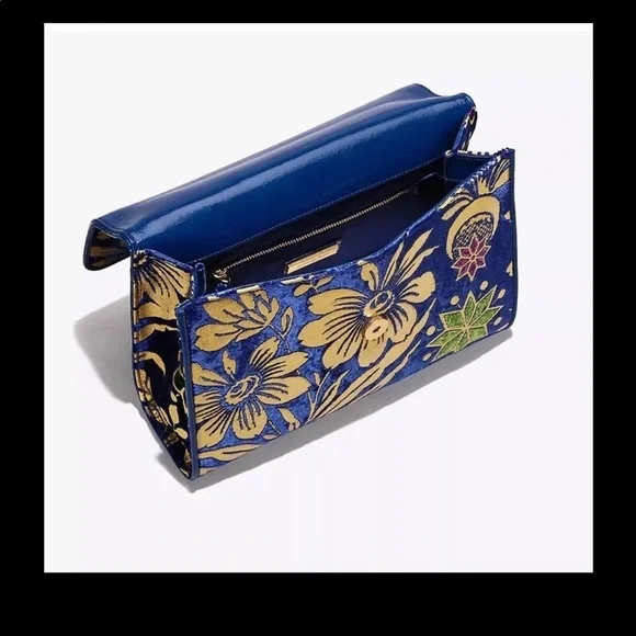 TORY BURCH FLEMING COSMIC FLORAL LG SHOULDER BAG - Picture 4 of 11